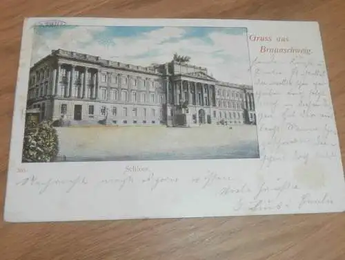 alte AK - Braunschweig , 1901 , Schloss , Ansichtskarte !!