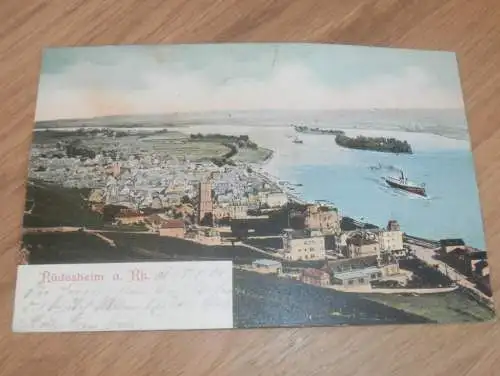 alte AK - Rüdesheim , 1906 , Panorama , Ansichtskarte !!