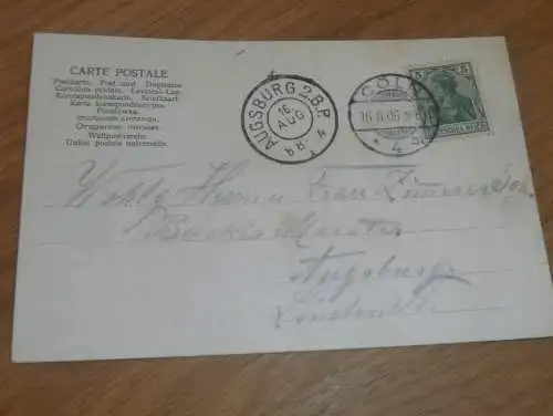 alte AK - Rüdesheim , 1906 , Panorama , Ansichtskarte !!