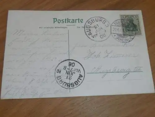 alte AK - Rüdesheim a. Rhein , 1906 , Panorama , Ansichtskarte !!