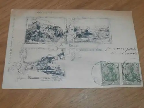 alte AK - Burgen b. Mülheim a.d. Mosel , 1900 , Burg , Ansichtskarte !!