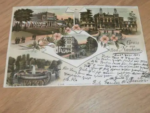 alte AK - Bad Nauheim , 1903 , Litho , Ansichtskarte !!