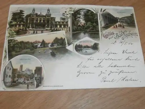 alte AK - Bad Nauheim , 1900 , Litho , Ansichtskarte !!
