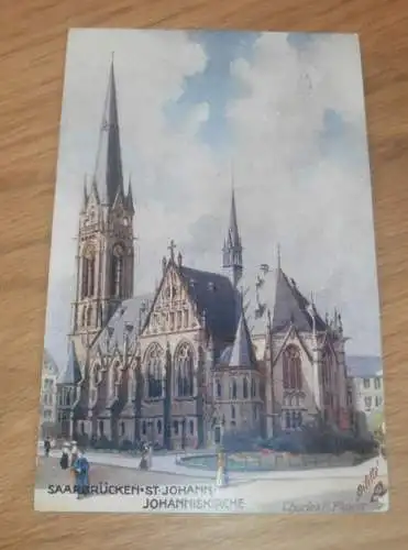 alte AK - Saarbrücken , 1912 , Johanniskirche , Ansichtskarte !!