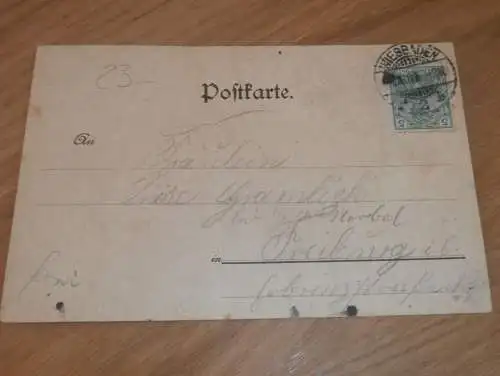 alte AK - Wiesbaden , 1901 , Kochbrunner Anlage , Denkmal , Ansichtskarte !!