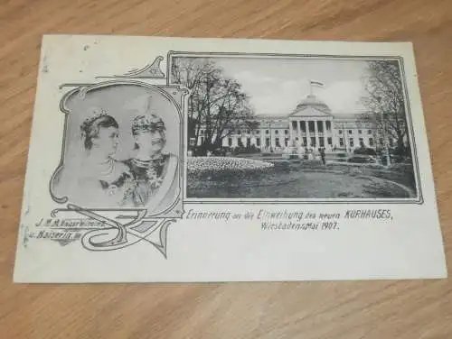 alte AK - Wiesbaden , 16. Mai 1907 , Einweihung Kurhaus , Ansichtskarte !!