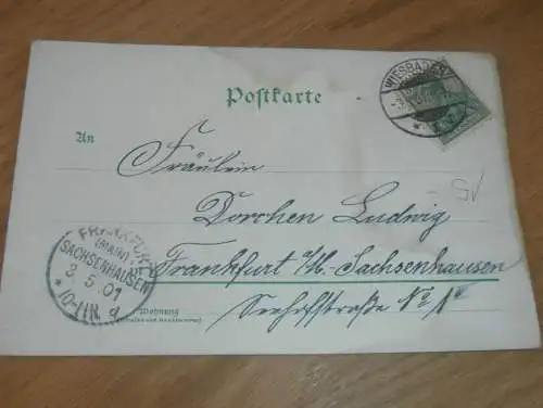alte AK - Wiesbaden , 1901 , Litho , Griechische Kapelle , Ansichtskarte !!
