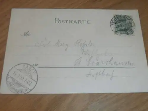 alte AK - Wiesbaden , 1900 , Litho , Wilhelmstrasse , Ansichtskarte !!
