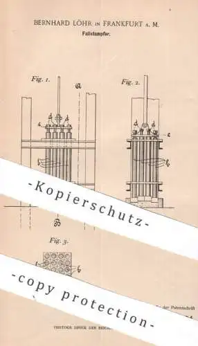 original Patent - Bernhard Löhr , Frankfurt / Main | 1901 | Fallstampfer | Fallstempel | Stempel , Maschinenstempel