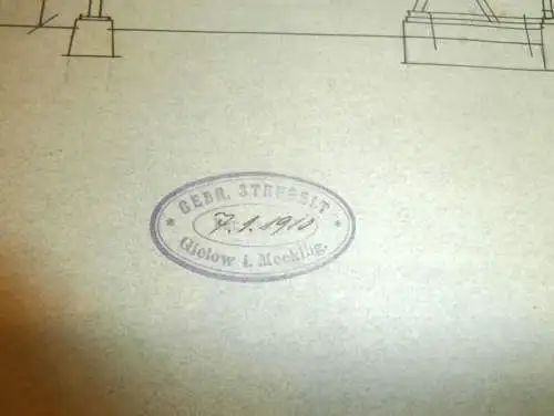 Gut Kittendorf  i. Mecklenburg , 1910 , Scheune / Feldscheune - Plan / Entwurf , bei Stavenhagen !!