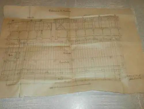 Viechhaus / Stall in Groß Varchow i. Mecklenburg , 1906 , bei Penzlin / Möllenhagen , Plan / Entwurf !!