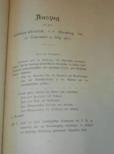 Volks- und Bürgerschulen in Mecklenburg , 1907 , alte Akte , Schule , Schulwesen , Sternberg , 9 Seiten !!!