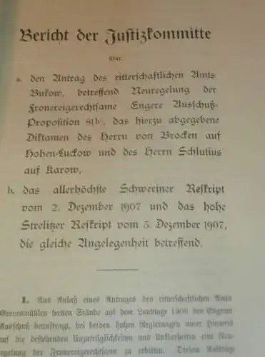 Fronerei in Mecklenburg , 1907 , alte Akte , Grevesmühlen , Schlachter , Karow , Hohen-Lukow , Sternberg , 23 Seiten !!!