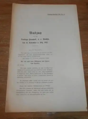Versammlung  von Ritterschaft und Adel ,1912 in Malchin , Landes-Protokoll , von Maltzan , von Plessen , Mecklenburg  !