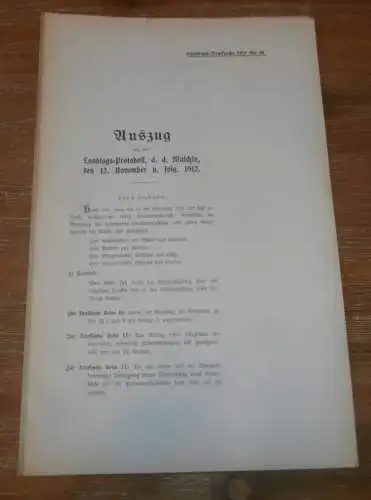 Versammlung  von Ritterschaft und Adel ,1912 in Malchin , Landes-Protokoll , von Maltzan , von Plessen , Mecklenburg  !