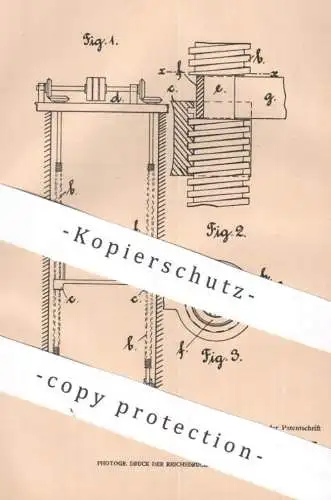 original Patent - Eduard Sobbe , Magdeburg / Sudenberg | 1905 | Spindelführung für Aufzüge | Aufzug | Fahrstuhl