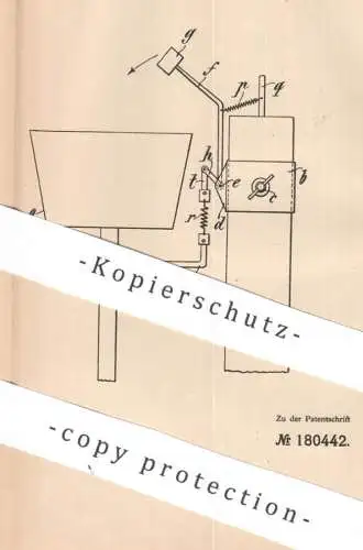 original Patent - Bruno Senger , Osnabrück | 1906 | Verkorkmaschine mit Anzeige über gesprungene Flaschen | Kork Korken