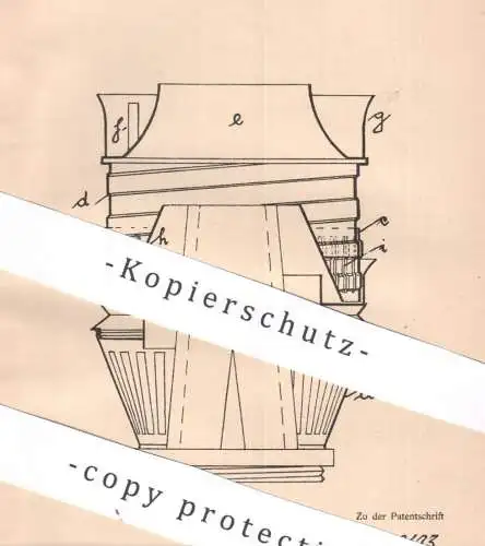 original Patent - Rudolf Zimpel , Berlin | 1905 | Umwandlung von Petroleumlampen in Spiritusglühlichtlampen | Öl , Lampe