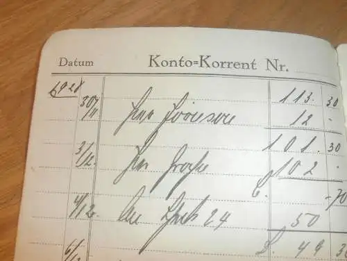 altes Sparbuch Schwerin , 1928 - 1930 , Mecklenburgische Depositen und Wechselbank i. Mecklenburg , Sparkasse , Bank !!