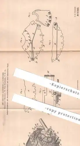 original Patent - Abe Lincoln Cushman , Concord , Merrimac , USA | 1896 | Induktionsmotor | Motor , Motoren , Strom !