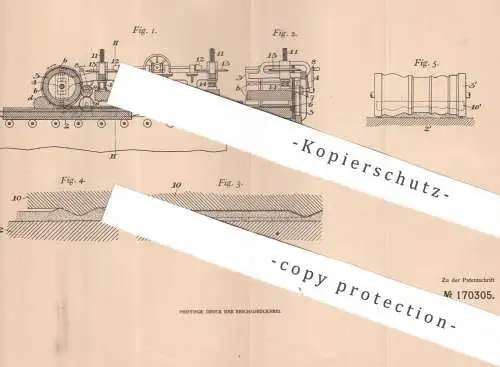 original Patent - Pressed Prism Plate Glass Comp. , Morgantown USA | 1905 | Glasplatten mit eingepresstem Muster | Glas