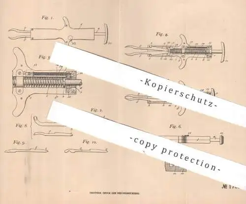 original Patent - Thomas C. Hutchinson , Decorah , Iowa , USA | 1905 | Chirurgische Zange | Chirurgie , Medizin | Arzt
