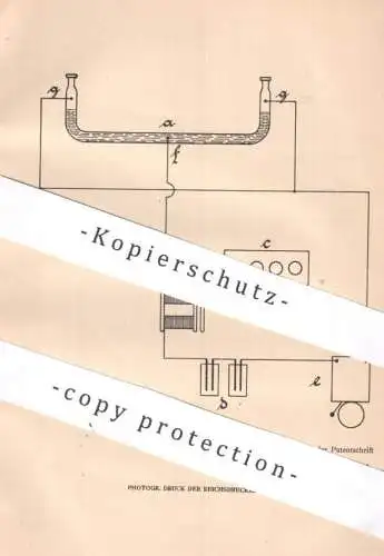 original Patent - Heinrich Schörling , Hannover | 1906 | Kontrolle der Lokführer bzw. Geschwindigkeit | Eisenbahn , Zug