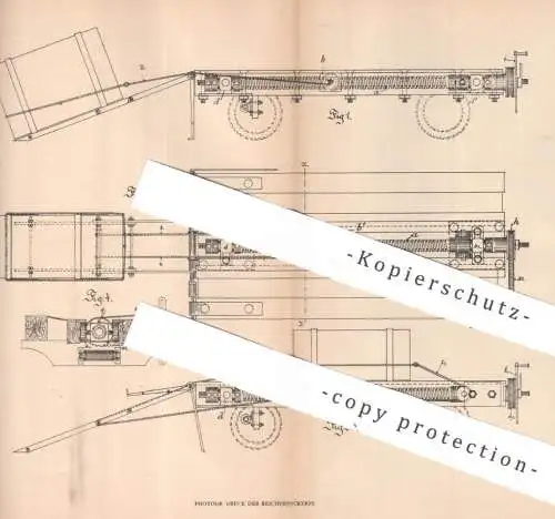 original Patent - Robert Pötzsch , Halle / Saale | 1905 | Auf- u. Abladevorrichtung im Lastwagen | LKW , Laderampe Rampe