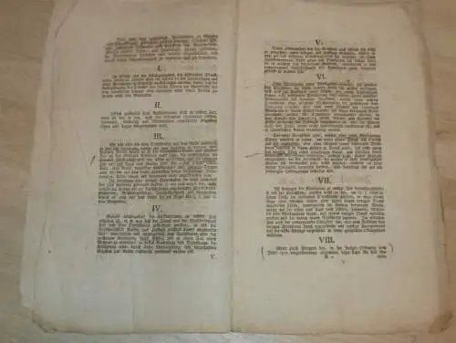 original Dokument - Friedrich Franz - Patent-Verordnung Mecklenburg , 1800 , Dienstboten , Polizei , Stargard , Rostock