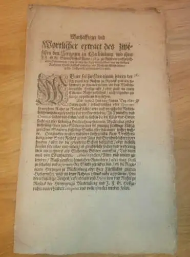 original Extract Hertzog zu Mecklenburg 1584 , Criminal-Sachen , Stadt Rostock und Güstrow , Lübeck , Hofgerichte !!!