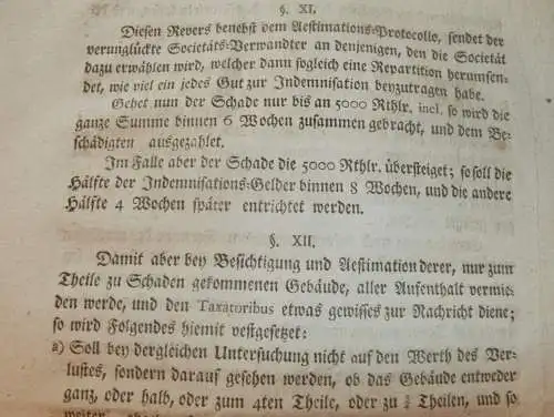 alte Akte , Brand-Versicherung Neubrandenburg 1766 , Stargard i. Mecklenburg , Neustrelitz , Adel , Feuer , extrem rar !