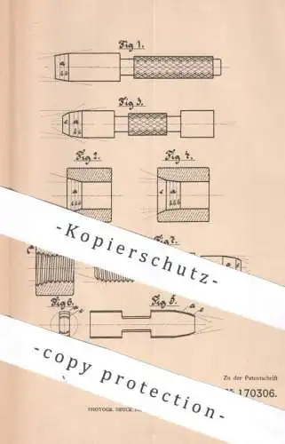 original Patent - Dolze & Slotta Coswig | 1904 | Zylindrischer Lehrbolzen , Lehrring , Gewindelehre , Messlehre | Messen