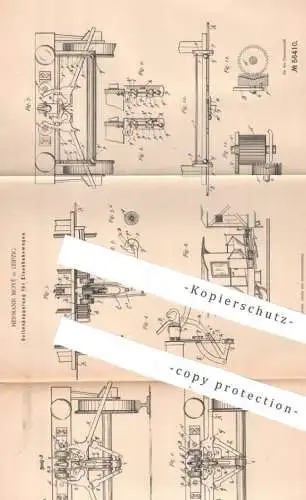 original Patent - Hermann Moyé , Leipzig | 1890 | Seitenkupplung für Eisenbahnwagen | Eisenbahn , Wagon , Kupplung !!