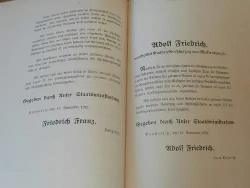Änderung der Verfassung in Mecklenburg , 1912 , alte Akte , Landtag , Ritterschaft , Schwerin , 5 Seiten !!!