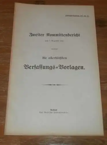 Verfassung i. Mecklenburg , 1912 , alte Akte , Landrat , Malchin , Landschaft , Thronfolge , 11 Seiten !!