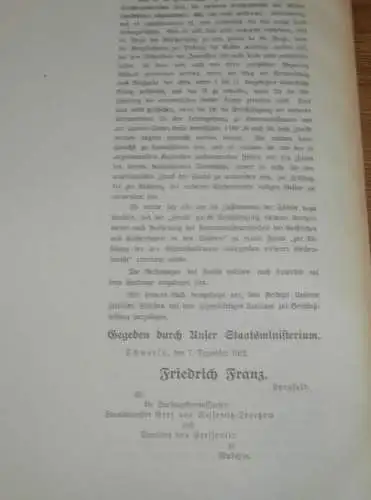 Kirchendienste - Küsterschule i. Mecklenburg , 1912 ,alte Akte , Kirche , Schule , Schwerin , Glocken , Küster ,8 Seiten