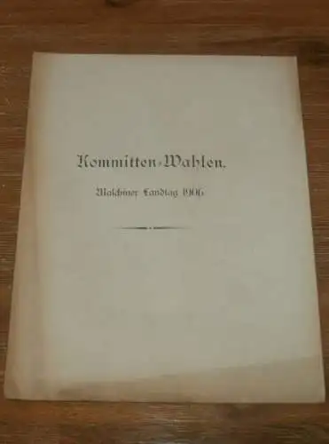 Wahl in Malchin i. Mecklenburg , 1906 , alte Akte , Landrat , Rittergutsbesitzer , Adel , von Maltzan , 12 Seiten !!!