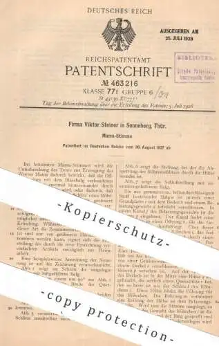 original Patent - Fa. Viktor Steiner , Sonneberg , Thüringen | 1927 | Mama - Stimme | Stimme für Puppen | Balgenstimme