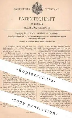 original Patent - Dipl. Ing. Friedrich Bender , Dresden | 1911 | Vergnügungsbahn mit geführten Fahrzeugen | Karussell !
