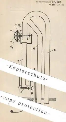original Patent - Mix & Genest AG Berlin / Schöneberg | 1930 | Rohrpostempfänger | Rohrpost , Post , Büchse , Büchsen
