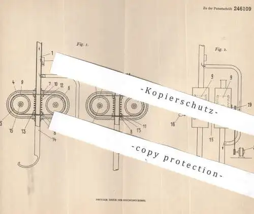 original Patent - C. Lorenz AG , Berlin | 1911 | Schleuse für Rohrpostanlage | Rohrpost , Post , Büchse