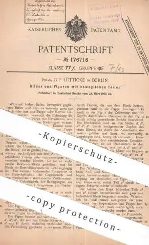 original Patent - Fa. G. F. Lütticke , Berlin | 1905 | Bilder & Figuren mit beweglichen Teilen | Marionette | Spielzeug