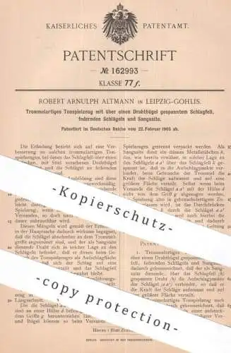 original Patent - Robert Arnulph Altmann , Leipzig / Gohlis | 1905 | Tonspielzeug | Trommel | Musik - Spielzeug
