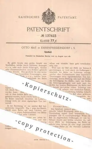 original Patent - Otto May , Ehrenfriedersdorf i. S. | 1901 | Spielball | Ball mit Schnur | Bälle | Spielzeug Kinderball