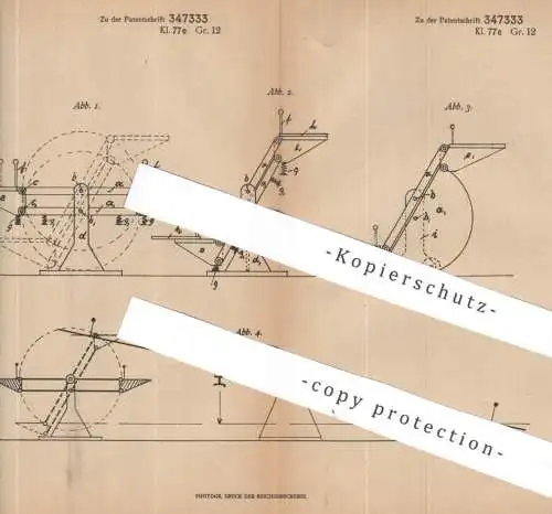 original Patent - Richard Mensing , Neustadt , Haardt | 1919 | Wippschaukel | Wippe | Schaukel | Karussell
