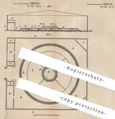 original Patent - Paul Kaisler , Georg Schötz , Lorenz Hayd , München | 1919 | Karussell mit drehbarer Bühne | Rundbahn