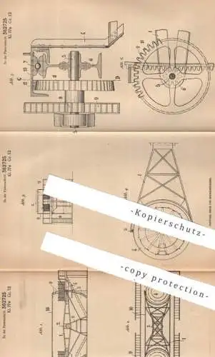 original Patent - David Joel Fournier , Paris , Frankreich | 1921 | Schaukel mit drehbaren Gondeln | Gondel , Karussell