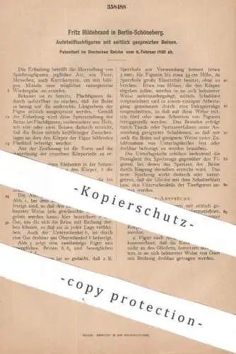 original Patent - Fritz Hildebrand , Berlin / Schöneberg | 1920 | Flachfiguren mit Gliedern | Spielzeug - Figuren !