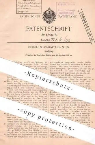 original Patent - Rudolf Weisshappel , Wien , Österreich | 1903 | Spielzeug | Modell , Modellbau | Kinder , Spiel !!