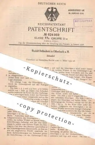 original Patent - Rudolf Dellaidotto , Offenbach / Main | 1932 | Schaukel | Schiffsschaukel , Karussell , Wippe !!